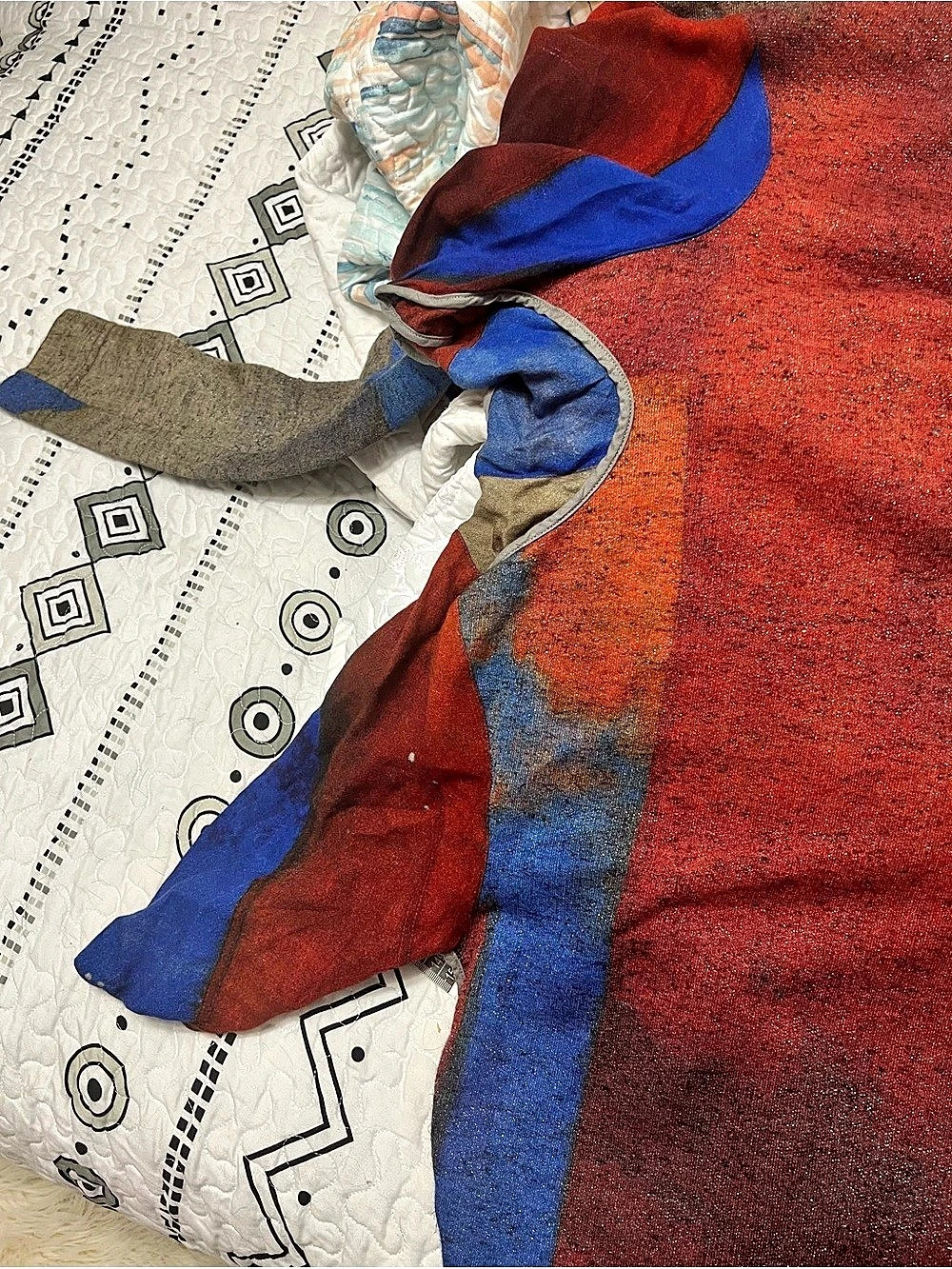 Vivienne Westwood Anglomania Geometric Mini Dress Red & Blue Size 40 vintage 90s - Picture 10 of 16